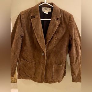Vintage GALLIANO Corduroy Blazer late 70s/early 80s chocolate colour